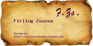 Firling Zsuzsa névjegykártya